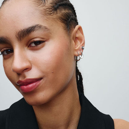 Stackable Heart Hoop Earrings