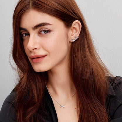 Sparkling Bow Stud Earrings