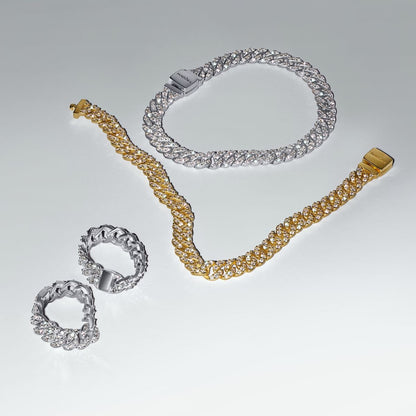 GoldPlated Pavé Chain Bracelet