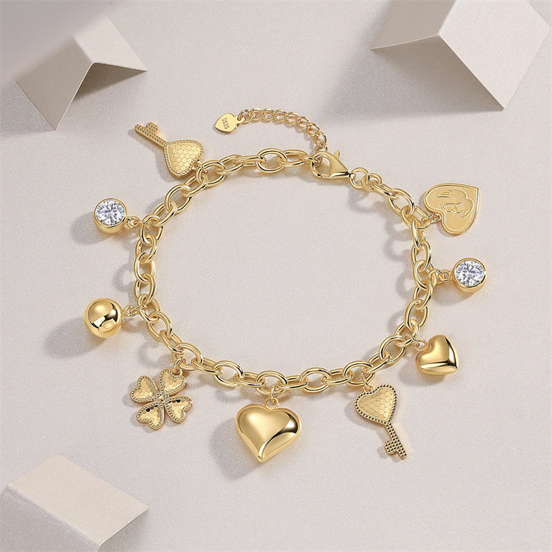 Radiant Geometric Bracelet with Moissanite