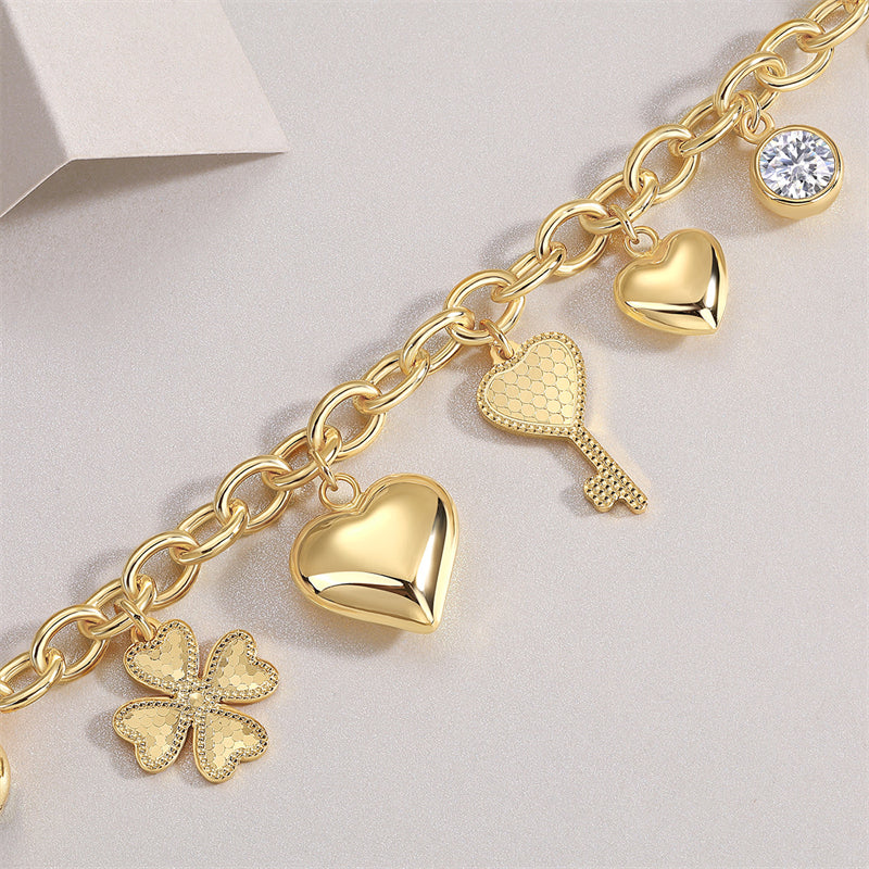 Radiant Geometric Bracelet with Moissanite