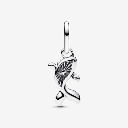 Sterling Silver Red Murano Glass Koi Fish Charm