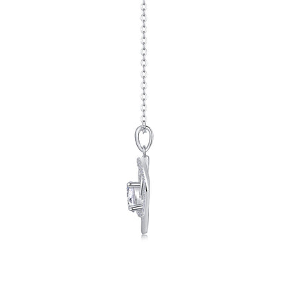 Refined Cross Chain Necklace Featuring Line Design