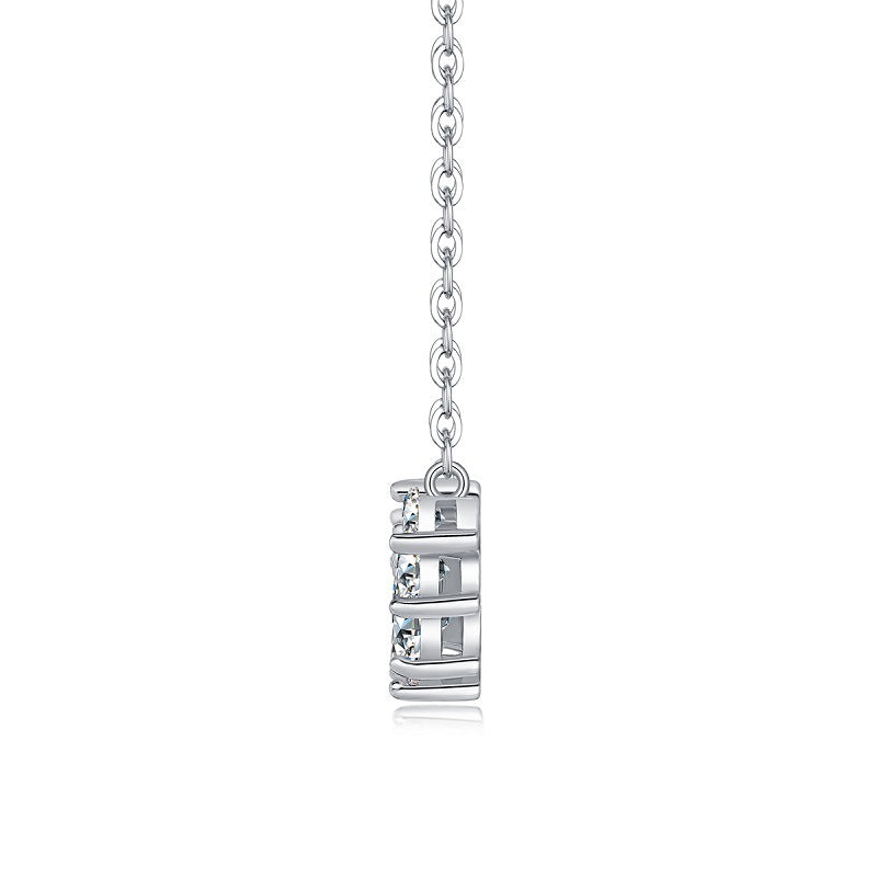 Refined Cross Chain Necklace Featuring Moissanite Accents