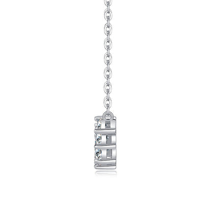 Refined Cross Chain Necklace Featuring Moissanite Accents