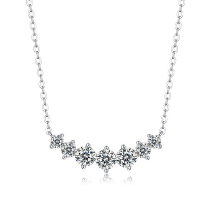 Refined Cross Chain Necklace Featuring Moissanite Accents