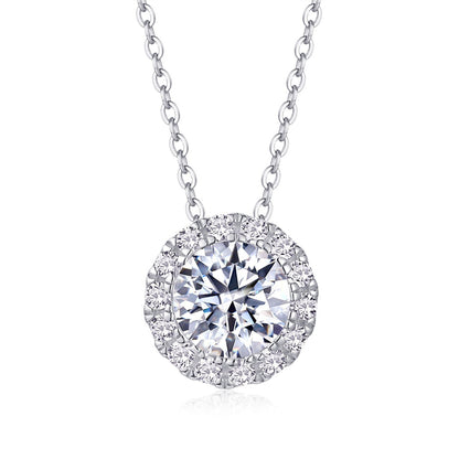Refined Cross Chain Necklace Featuring Moissanite Accents