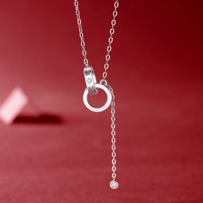 Refined Interlocking Circle Necklace for Women