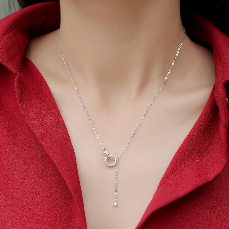 Refined Interlocking Circle Necklace for Women