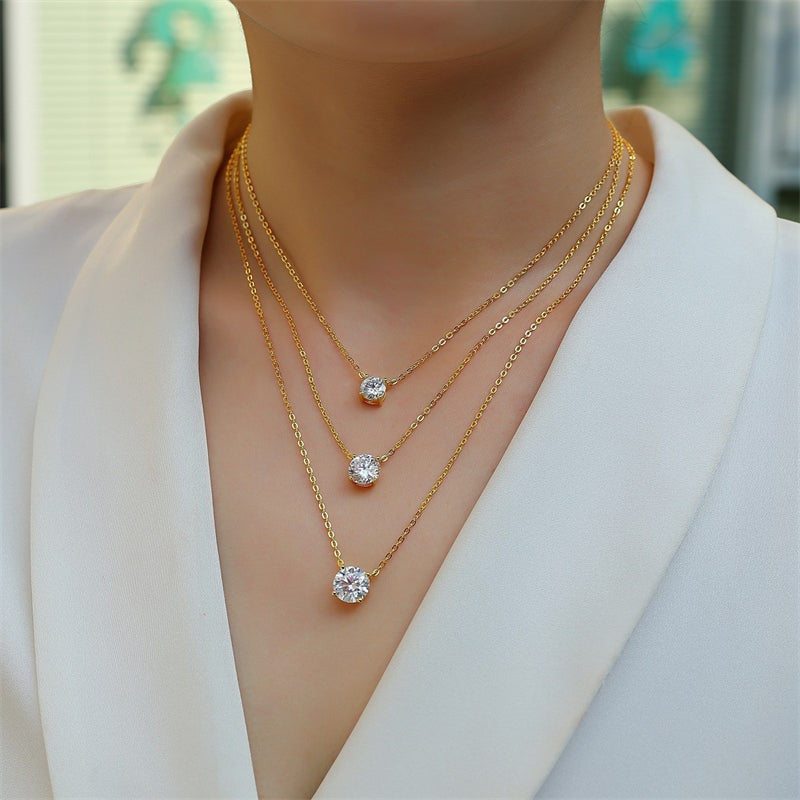Refined Women's Moissanite Necklace for Office and Casual Wear