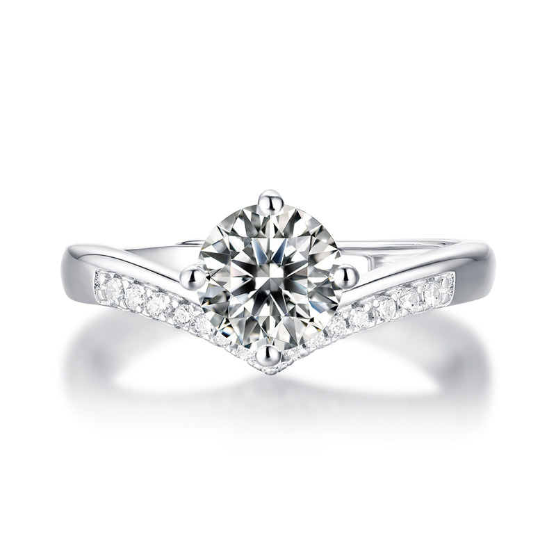 Regal Crown Ring with Moissanite