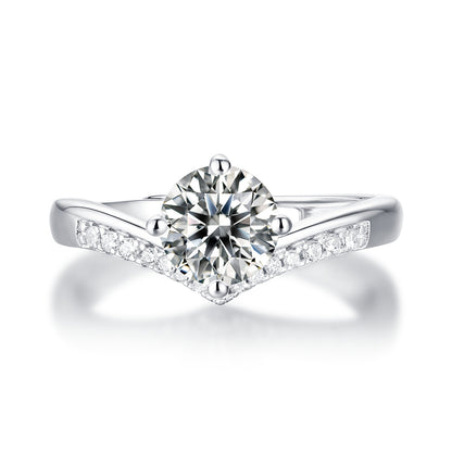 Regal Crown Ring with Moissanite