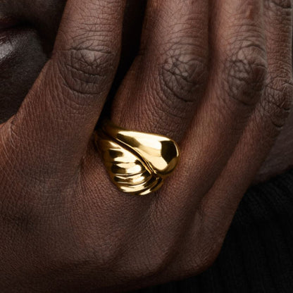 Rippled Stacking Rings 14k Gold