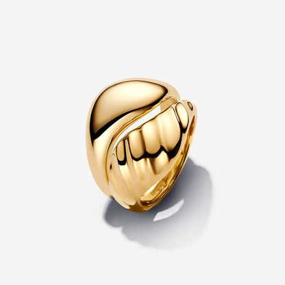 Rippled Stacking Rings 14k Gold