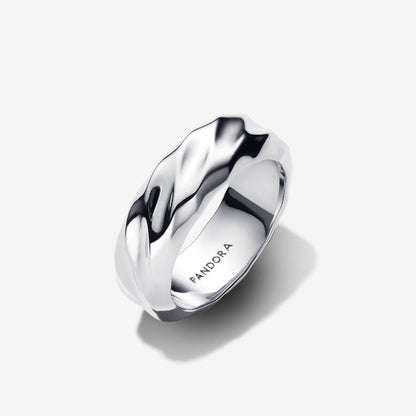 Sterling Silver Rippled Band Ring