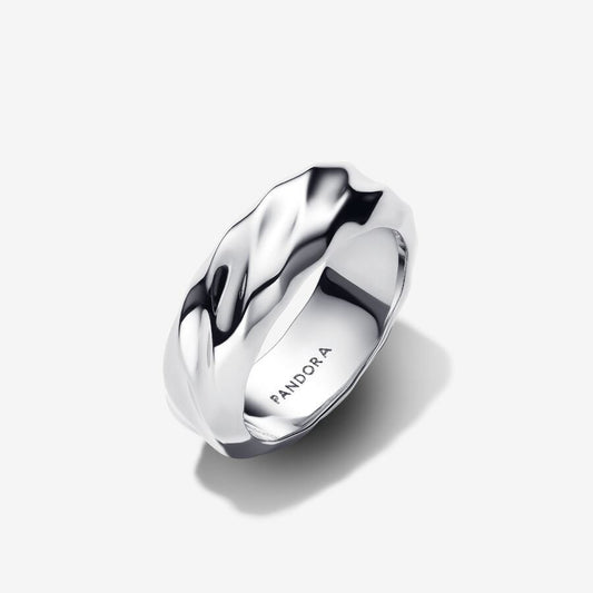 Sterling Silver Rippled Band Ring