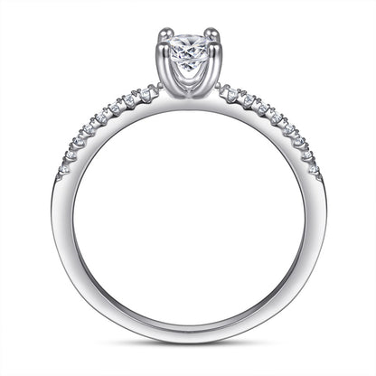 S925 Sterling Silver 0.5ct Solitaire Ring - Korean Style Minimalist Zirconia Jewelry