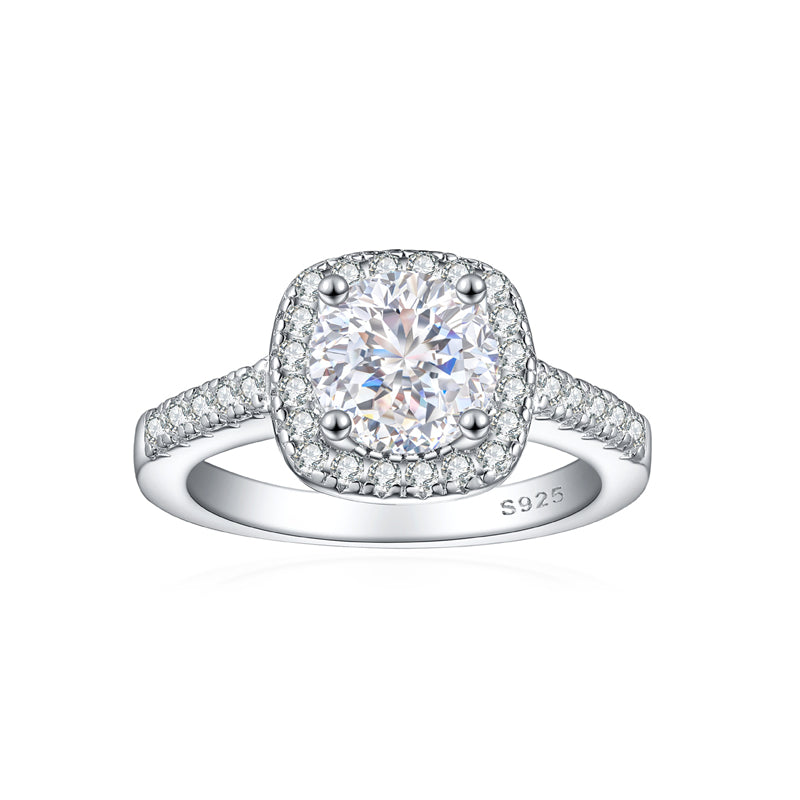 S925 Sterling Silver 1.2ct Rose-Cut Flame Ring - 7×7mm Floral Inspired Colored Gemstone Bridal Jewelry
