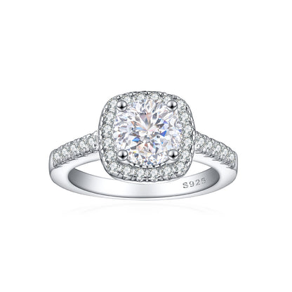 S925 Sterling Silver 1.2ct Rose-Cut Flame Ring - 7×7mm Floral Inspired Colored Gemstone Bridal Jewelry