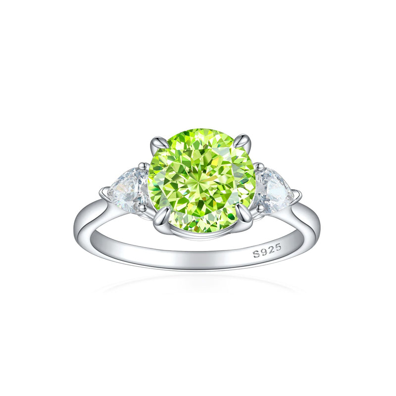 S925 Sterling Silver 2ct Flame-Cut Heart Ring - Icy Fire Princess Cut Zirconia Statement Ring