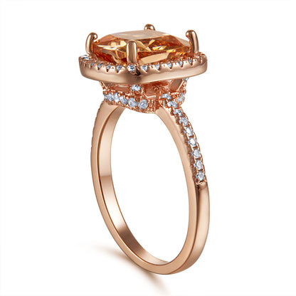 S925 Sterling Silver 3.5ct Statement Ring - Luxe Crown-Inspired Zirconia Jewelry