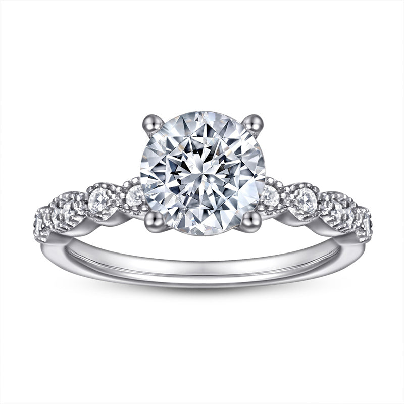 S925 Sterling Silver AAA Zirconia Ring - Elegant Rose Gold Plated Stackable Jewelry