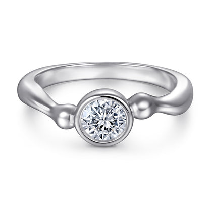 S925 Sterling Silver CZ Ring – Modern Geometric Jewelry for Women