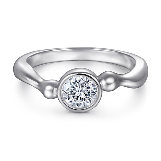 S925 Sterling Silver CZ Ring – Modern Geometric Jewelry for Women