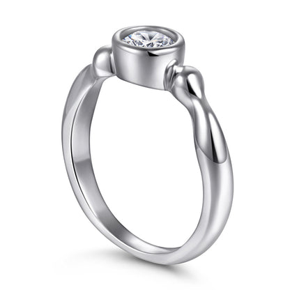 S925 Sterling Silver CZ Ring – Modern Geometric Jewelry for Women