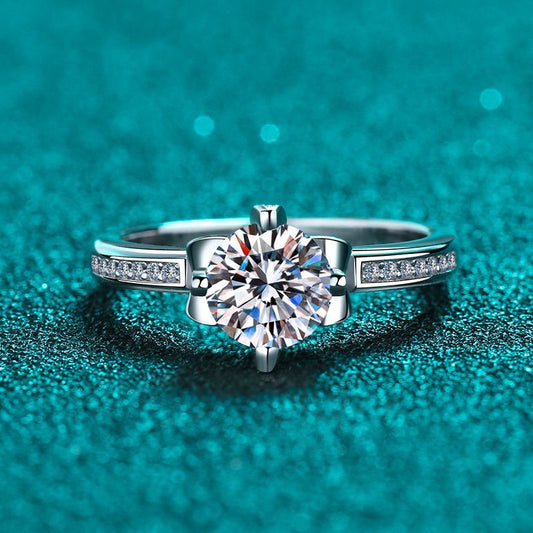 S925 Sterling Silver Crown Moissanite Ring PT950 Plated - Adjustable "Gold-Eater Beast" Inspired Royal Ring