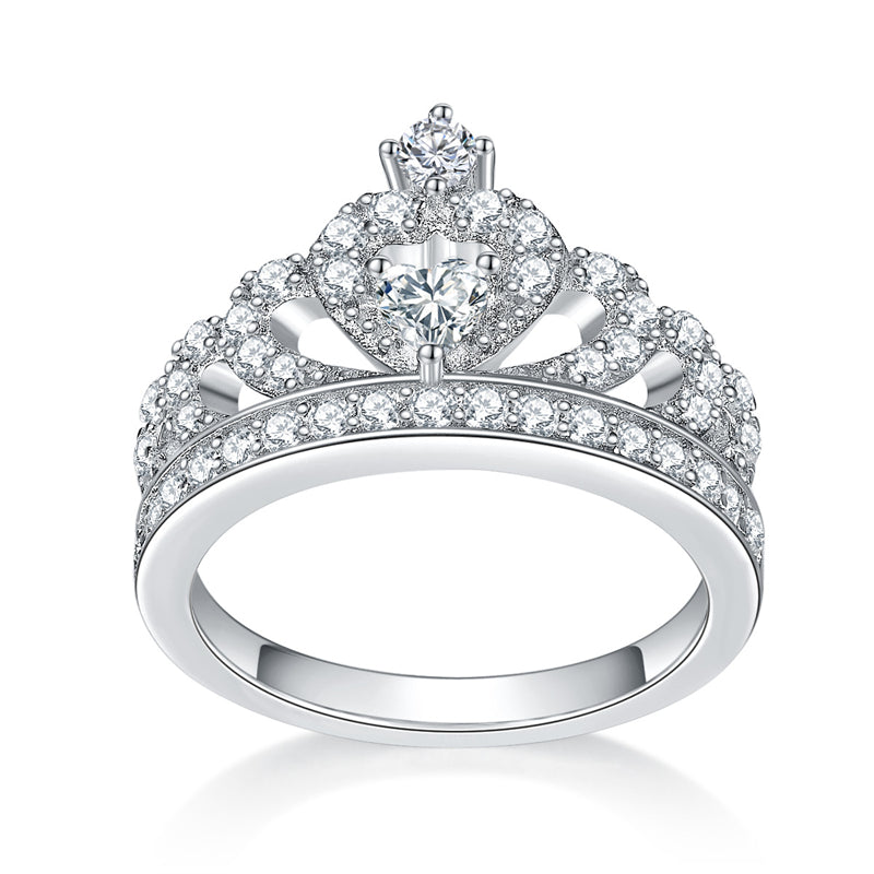 S925 Sterling Silver Crown Ring – Minimalist Summer Jewelry for Women
