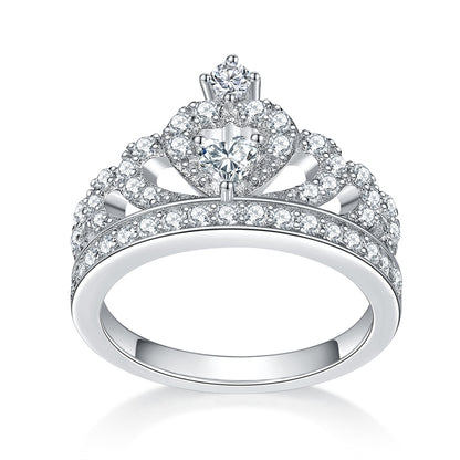 S925 Sterling Silver Crown Ring – Minimalist Summer Jewelry for Women