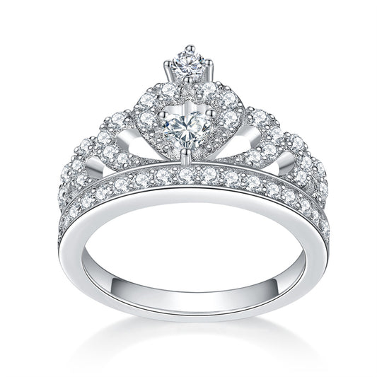 S925 Sterling Silver Crown Ring – Minimalist Summer Jewelry for Women