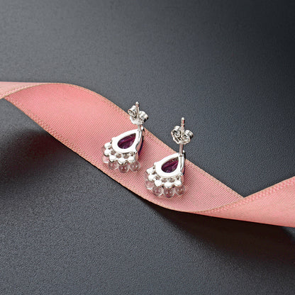 S925 Sterling Silver Diamond Geometric Stud Earrings - Korean Style Minimalist Earrings with Plastic Backs for Women