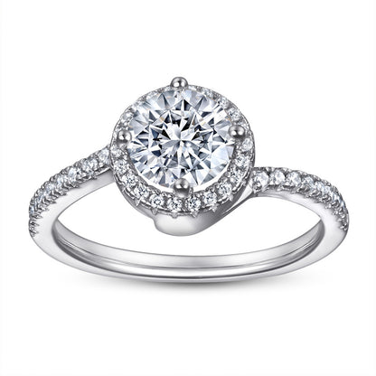 S925 Sterling Silver Double Layer Crown Ring – Elegant Zirconia Wedding Jewelry