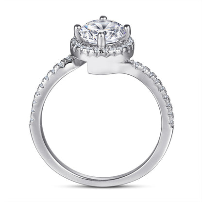 S925 Sterling Silver Double Layer Crown Ring – Elegant Zirconia Wedding Jewelry