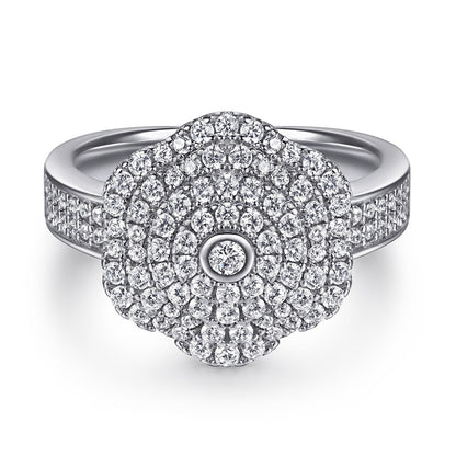 S925 Sterling Silver Full-Zirconia Band Ring - Luxe Geometric Jewelry for Women