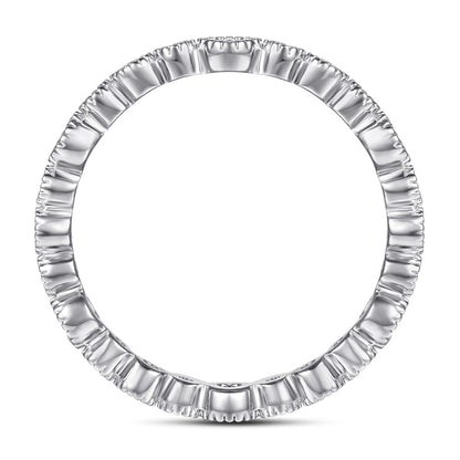 S925 Sterling Silver Full Eternity Band - Pavé Zirconia Circle Ring for Women