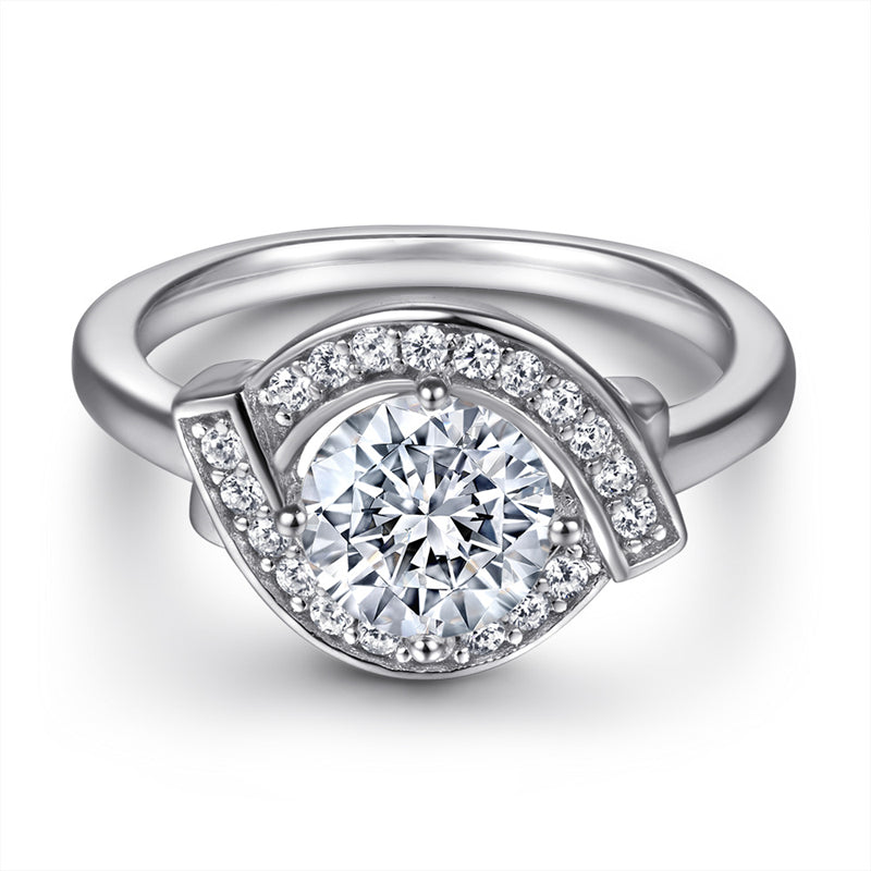 S925 Sterling Silver Full Pavé Band Ring – Korean-Inspired Elegant Jewelry