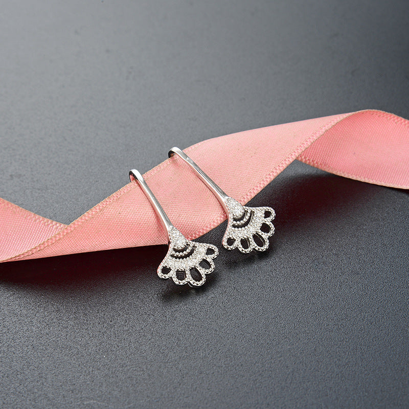 S925 Sterling Silver Geometric Drop Earrings - European & American Style Minimalist Dangle Earrings for Women