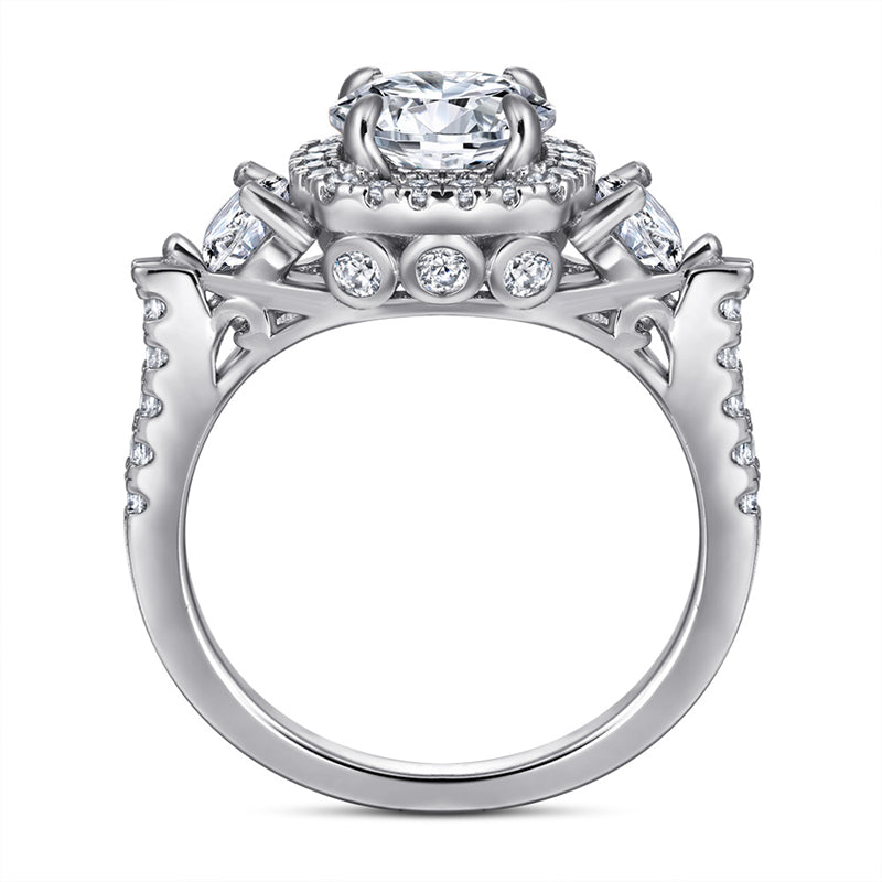 S925 Sterling Silver Heart-Shaped Zirconia Ring – Elegant Simulated Diamond Ring for Women