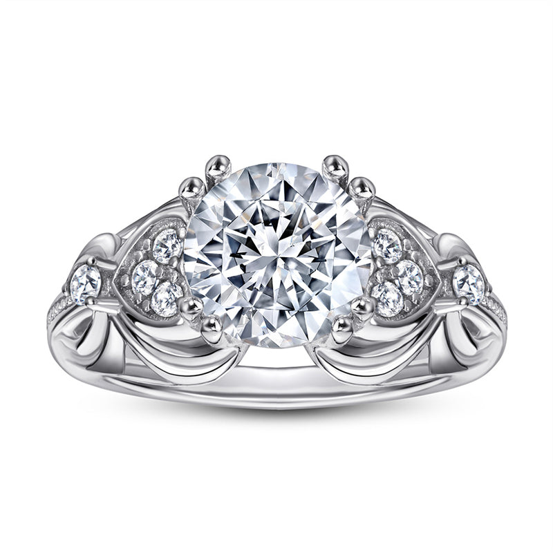 S925 Sterling Silver Heart Ring - Romantic Rose Gold Plated Jewelry for Women