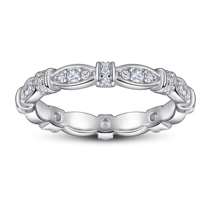 S925 Sterling Silver Interlocking Leaf Ring Set - Nature-Inspired Stackable Wedding Jewelry