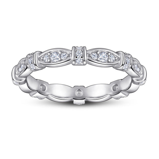 S925 Sterling Silver Interlocking Leaf Ring Set - Nature-Inspired Stackable Wedding Jewelry