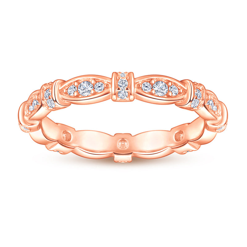 S925 Sterling Silver Interlocking Leaf Ring Set - Nature-Inspired Stackable Wedding Jewelry