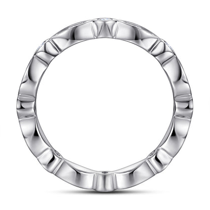 S925 Sterling Silver Marquise Full Eternity Ring – Thick Gold Plated Bridal Jewelry