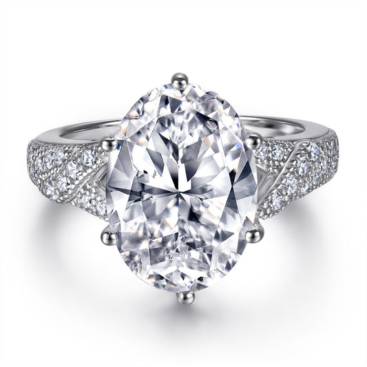 S925 Sterling Silver Marquise Ring - Unique Geometric Jewelry for Women