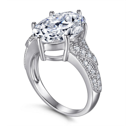 S925 Sterling Silver Marquise Ring - Unique Geometric Jewelry for Women