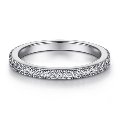 S925 Sterling Silver Micro-Pavé Index Finger Ring - Delicate Zirconia Accent Jewelry