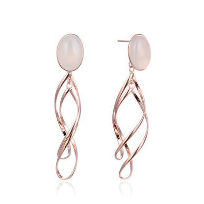 S925 Sterling Silver Polka Dot Stud Earrings - Geometric European Style Earrings for Women